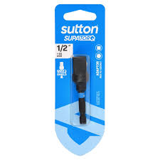 Sutton Tools - 65mm Bit Adaptor S240 Supatorq HEX to Socket 1/2" 1Pk | S240H01CE