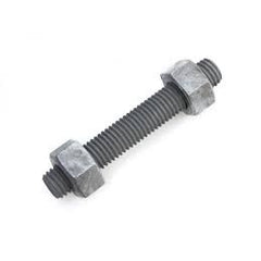 Bremick - B7 Stud UN8 with 2 Grade 2H Nuts Galvanised 1 1/2" x 270mm (Box of 2)