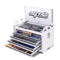 SP Tools - Metric/SAE Tool Kit - White - 7 Drawer Roller Cabinet | SP50118W