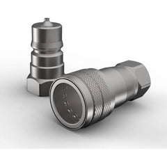 AIP - Quick Release Coupling - Poppet ISO B - 1/2" Male X Bspp | 86-qr-pbsmb-0808 | M-ISOB-08-08-PS
