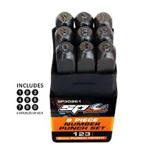 SP Tools - 3mm Striking Tools Number Punch 9 Piece Set | SP30961