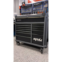 SP Tools - Toolkit 408 Piece Metric - Tech Series Roller Cabinet Master Technician 13 Drawer Diamond Black | SP52665D