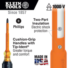 S/DRIVER INSULATED #1 PHILLIPS-TIP-100MM | A-633-4-INS
