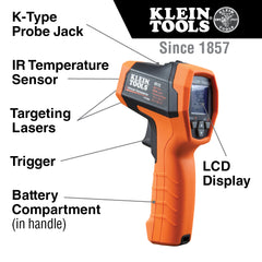Klein Tools - Dual Laser Infrared Thermometer 20:1 | A-IR10