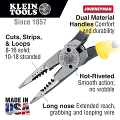 Klein Tools - ALL PURPOSE PLIER WITH WIRE STRIPPER | A-J206-8C