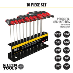Klein Tools - 10 PC 6" IMPERIAL BALL END T-HANDLE SET | A-JTH610EB