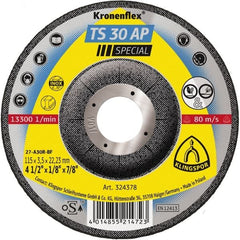 Klingspor - Ts 30 Ap Grinding Discs, 125 x 3.5 x 22.23 mm Depressed Centre (Pack of 10) | 314459
