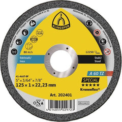 Klingspor - A 60 TZ Cutting-Off Wheels, 100 x 1 x 16 mm Flat (Pack of 25) | 202402