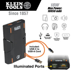 Klein Tools - PORTABLE RECHARGEABLE BATTERY 10050MAH | A-KTB1