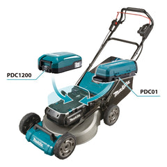 Makita - Direct Connection Brushless Self-Propelled 534mm (21") Lawn Mower Kit Heavy Duty Steel Deck - Includes PDC1200A02 | LM001CX3