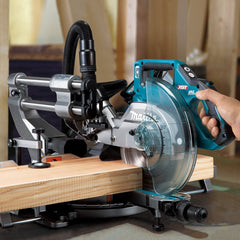 Makita - 40V Max Brushless AWS 216mm (8-1/2") Slide Compound Mitre Saw - Includes 2 x 4.0Ah Batteries & Rapid Charger | LS002GM201