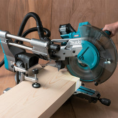 Makita - 40V Max Brushless AWS 305mm (12") Slide Compound Mitre Saw - Includes 2 x 4.0Ah Batteries & Single Port Rapid Charger AWS Receiver Sold Separately (198901-5) | LS003GM201