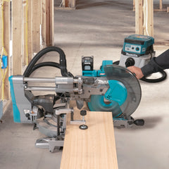 Makita - 40V Max Brushless AWS 305mm (12") Slide Compound Mitre Saw - Includes 2 x 4.0Ah Batteries & Single Port Rapid Charger AWS Receiver Sold Separately (198901-5) | LS003GM201