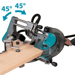 Makita - 40V Max Brushless AWS 305mm (12") Slide Compound Mitre Saw - Includes 2 x 4.0Ah Batteries & Single Port Rapid Charger AWS Receiver Sold Separately (198901-5) | LS003GM201