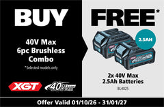 Makita Redemption Offer 202610A - 40V 6pc combo
