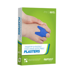 FastAid - P15 Food Grade Plasters Metal and Visual Detectable Fingertip and Knuckle 50pk | P15