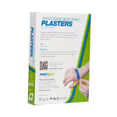 FastAid - P3 Food Grade Plasters Metal and Visual Detectable 50pk | P3
