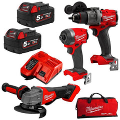 Milwaukee - FUEL 18V 5.0Ah Li-ion Cordless Power Pack 3pce Kit | M18FPP3A3502B