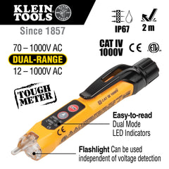 Klein Tools - Non Contact Volt Tester 12-1000V & Light | A-NCVT-3