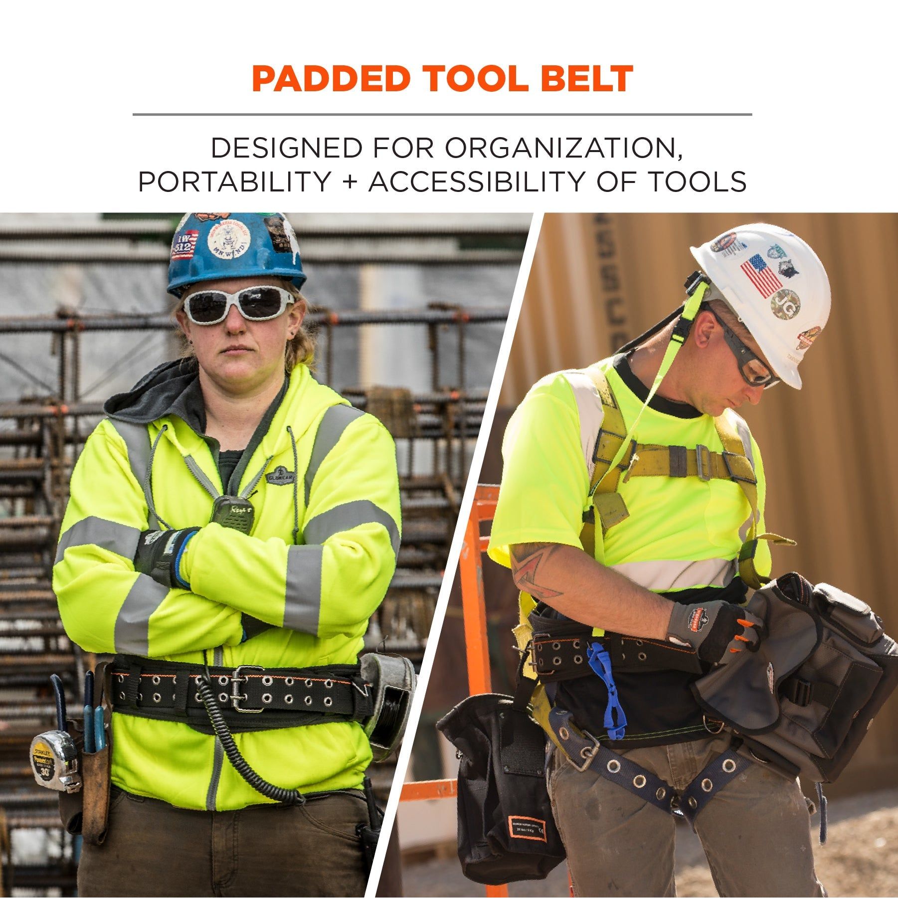 Ergodyne Arsenal 5555 Padded 5-Inch Work Tool Belt for All-Day Comfort