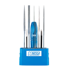 Precision Specialty Tools - FILE DIAMOND 5 PC SET WITH SCRAPERS & YT HANDLE NOGA | YT3000