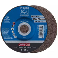 Pferd - Grinding Wheel E 125-7 Ceramic SG Comfort Steel (Pack of 10) | 62101125-10