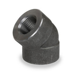 IFS - #34DBS 3/8" NPT Black Steel PSI 45° Female Elbow | 79-234D-06