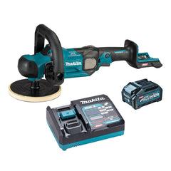 Makita - 40V Max Brushless 180mm (7") Polisher - Includes 1 x 4.0Ah Batteries Single Port Rapid | PV001GM101