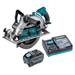 Makita - 40V Max Brushless 260mm (10-1/4") Rear Handle Saw Kit - Includes 5.0Ah Battery & Single Port Rapid Charger | RS002GT101