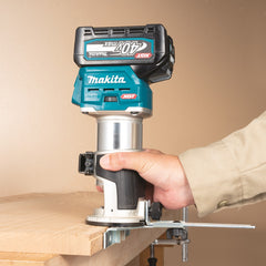 Makita - 40V Max Brushless AWS Laminate Trimmer Includes Plunge Base & Tilt Base - Tool Only AWS Receiver Sold Separately (198901-5) | RT001GZ03