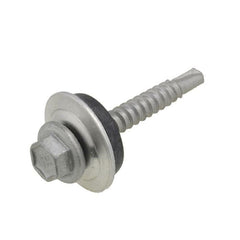 Bremick - Self Drilling Screw Hex B8 with Bonded Aluminium Washer 6.2-13 x 55mm – Surfmist (Box of 250)