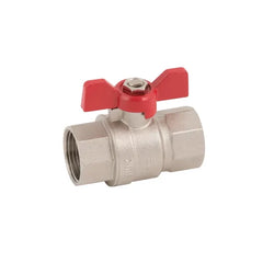 AIP - Ball Valve Polyprop T-port Bottom Entry Lever Handle Red BSP - 1-1/2" | 25-740-024 | 3BV38POLY