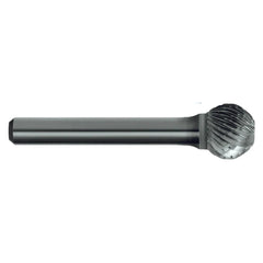 Sutton Tools - 6mm Burr B302 Sd140 Carb Ball Dbl-cut -SHK 3/16" | B302SD140