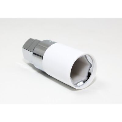Action 22mm 1/2" Drive 6-point Metric Deep Wheel Nut Impact Socket - Plastic Sleeve & Stop