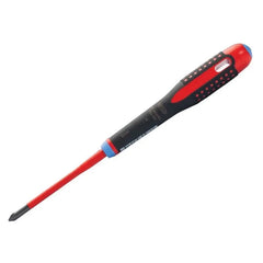 Bahco - Ergo Handled Slim Line V Insulated Screwdriver - Pozidriv Pz2 -blade Length 100mm | BE-8820SL