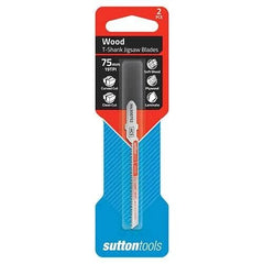 Sutton Tools - 1.5-15mm Blade H430 Jigsaw T-shank Hcs Wood Cur 75mm 19Tpi 2Pk | H4300752
