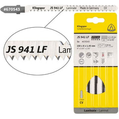 Klingspor -  JS 941 LF Special Cr-V jigsaw blade crossground, tapered for Laminate, Coated panels, Plastic