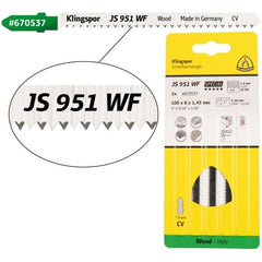 Klingspor -  JS 951 WF Special Cr-V jigsaw blade crossground, tapered for Softwood, Construction wood, Coated panels, Laminate