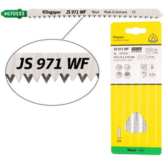 Klingspor - JS 971 Wf Keyhole Saw Blades 132 x 8 x 1.45 mm (Pack of 5) | 670533