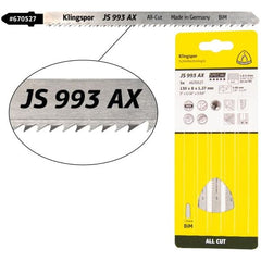 Klingspor -  JS 993 AX Special -Bi-metal jigsaw blade milled, set for Hardwood, Fibre reinforced plastics, Epoxy resin, Steel, Metal, Stainless steel, NF metals, Wood with nails