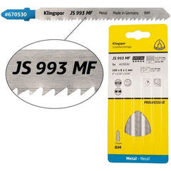 Klingspor -  JS 993 MF Special Bi-metal jigsaw blade milled, set for Sheet metal, Metal, Steel, Stainless steel, NF metals, Aluminium