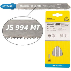 Klingspor -  JS 994 MT Special Bi-metal jigsaw blade milled, wavy for Sheet metal, Metal, Steel, Stainless steel