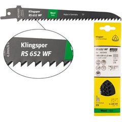 Klingspor - RS 652 WF Supra Cr-V reciprocating saw blade crossground, set for Softwood, Construction wood, Plywood, Multiplex boards, Blockboards, Chipboard