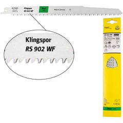 Klingspor - RS 902 WF Special Cr-V reciprocating saw blade crossground, tapered for Plywood, Multiplex boards, Blockboards, Chipboard