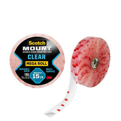 3M - Scotch-Mount Clear Double-Sided Mounting Tape 2.54CM x 11.4M | 70009125140