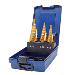 ITM - HOLEMAKER SPIRAL FLUTE STEP DRILL SET, 3 PIECE, 4-20MM / 5-25MM / 6-30MM | SDSET-1