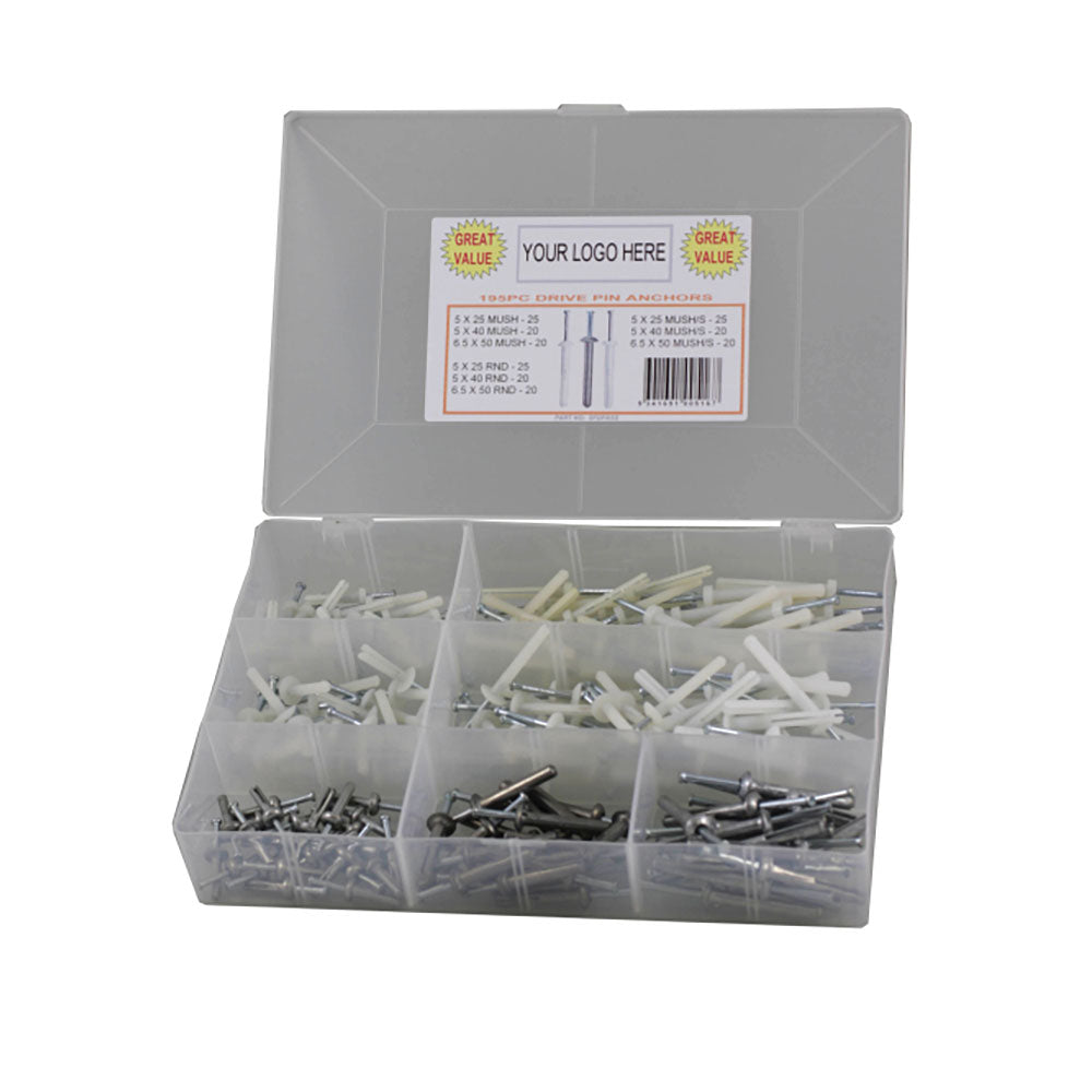 Securefix - Drive Pin Anchors - Mushroom & Round - 95 p () | Securefix ...