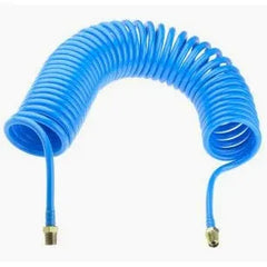 AIP - Polyurethane Tubing Flexible Self Store (recoil) Blue - 12mm x 8mm 2.0mtr C/w 1/4" Male BSPT Fittings | 31-361-012bl-002 | PER1470U120417