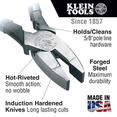 Klein Tools - 9" HIGH-LEVERAGE SIDE-CUTTING PLIERS | A-D2000-9NETH