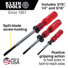 Klein Tools - 5MM SLOTTED SCREW-HOLDING SCREWDRIVER | A-K23